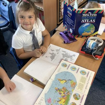 In Geography, we used atlases to find London.